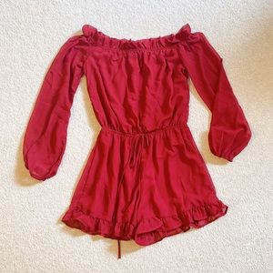 Lulu’s | Off Shoulder Red Romper